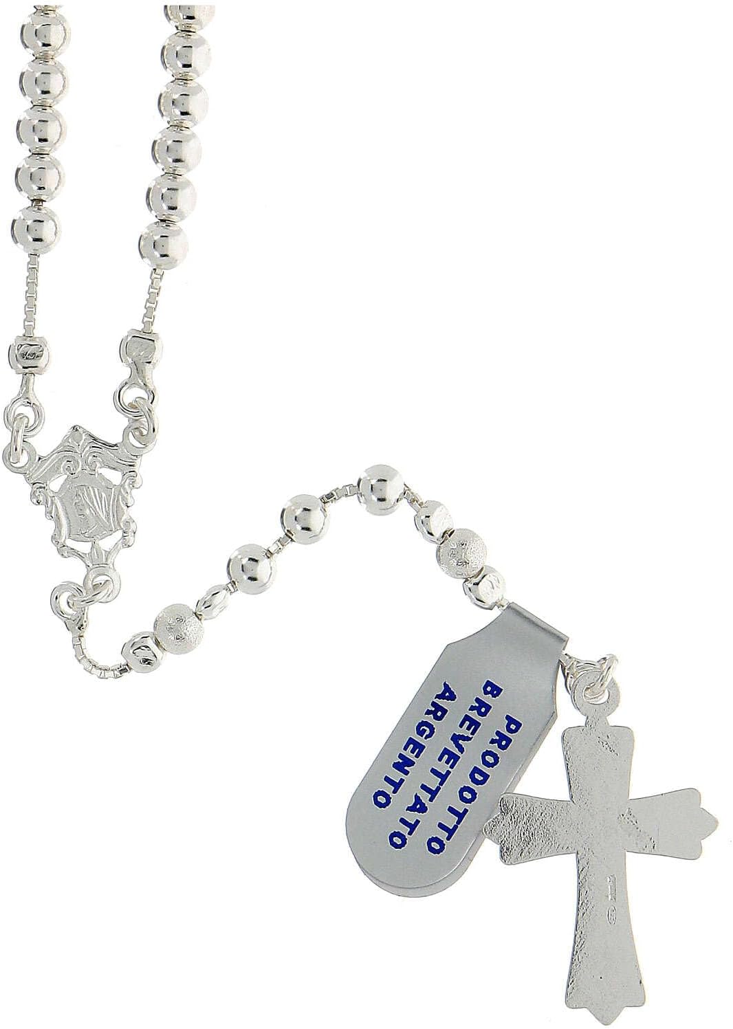 Rosary, 925 Silver, Sliding Beads