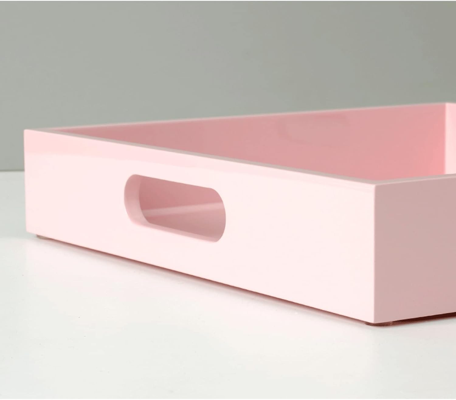 Tray Tray Service Tray Square Tray Integrated Handle Snack Tray Home Multifunctional Tray Serving Trays (Color : B)