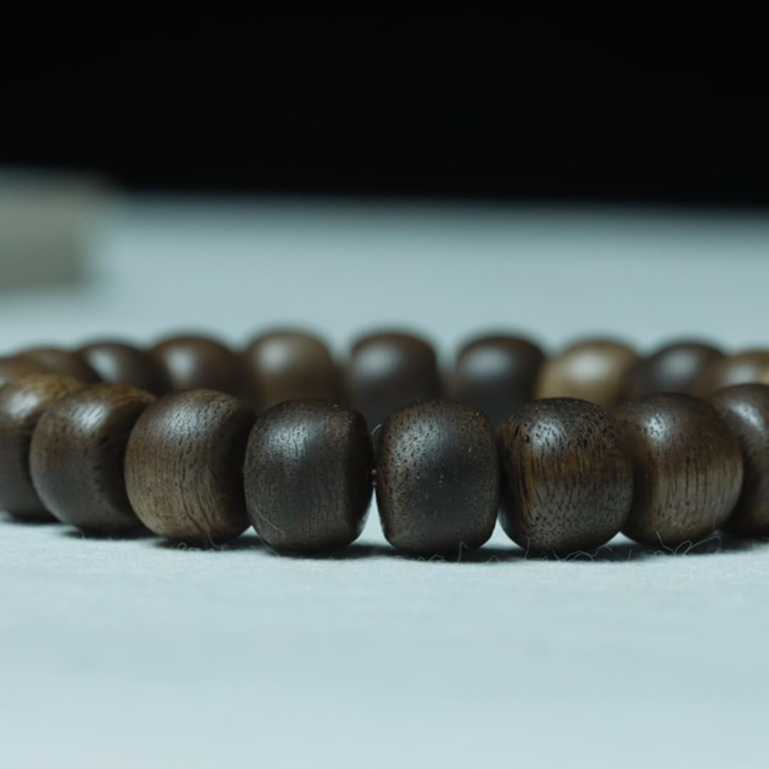 Vietnam Nha Trang Agarwood White Aquilaria Old Wood 8 * 10mm*22 Beads Single-Strand Prayer Beads Honey-Scented Sinking Grade
