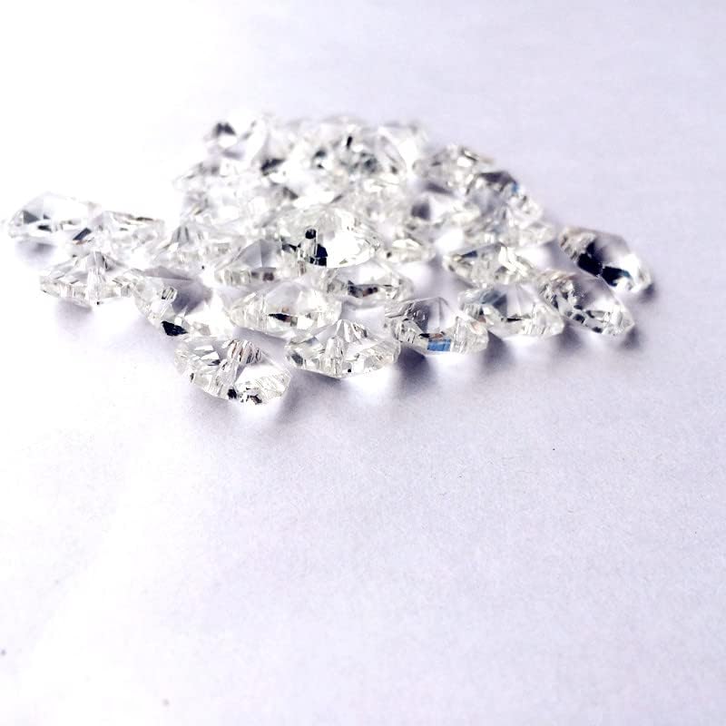 1500pcs/lot 12mm Octagon Glass Beads In Two Holes Crystal Chandelier Beads For Wedding Garland Strands