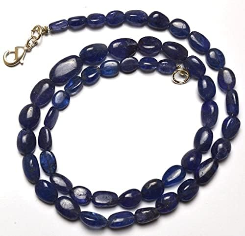 Beads Gemstone 1 Strand Natural 17.5 Inch Strand Super Finest Super Rare Tanzanite Necklace Smooth Nuggets Beads 6 to 13 MM Size Code-HIGH-21442