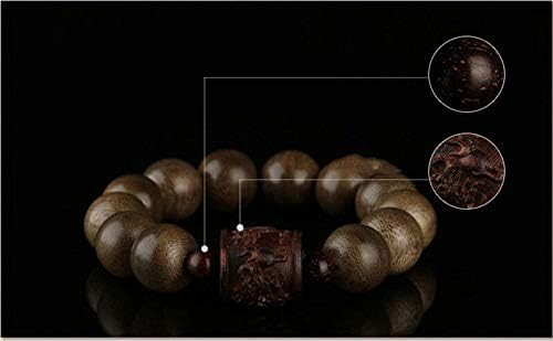 GLW Brunei Genuine Wild Agarwood Aloewood 15 mm Malas Meditation Prayer beads #4949