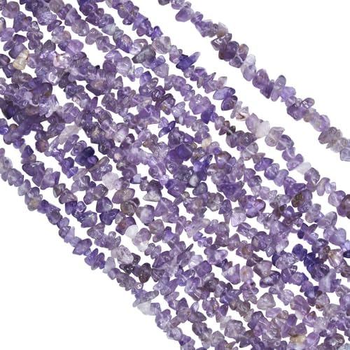 34''Amethyst Nugget Smooth Uncut Chip Beads Wholesale Beads Long 5 Strand CHIK-STRD-86055