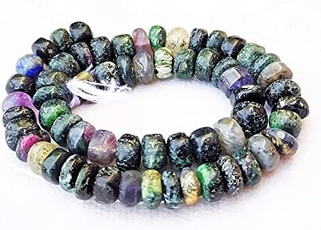 13 inch Strand of Natural gem Multi Gemstone, 7-9mm rondelle Faceted Beads for DIY Jewelry Making. | Beads_05483