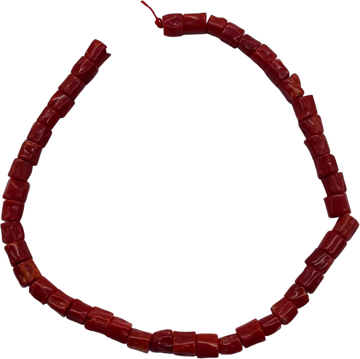 Generic Natural AAA Red Coral Branch Bead Strand | 4x6mm | 44 Beads |