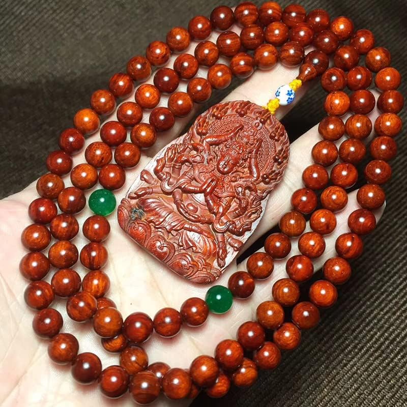 Mascot Wooden Crafts Wood Carving Art Wood Decoration Artwork 千手观音小叶紫檀0.8 * 108颗带星佛珠 润饱满光滑细腻(小叶紫檀千手观音)