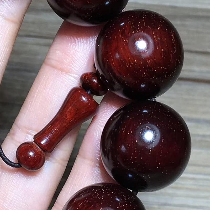 小叶紫檀2.0×12颗近金星泥料玻璃底佛珠手串 男女念珠(小叶紫檀近满金星泥料)