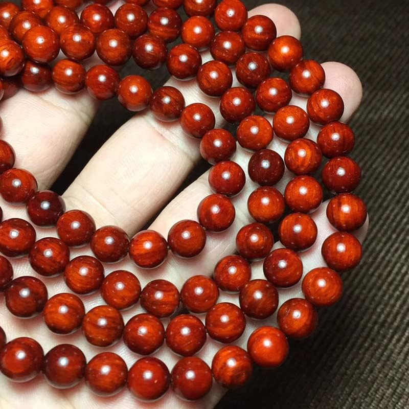 xiexuelian 【小沙弥款】小叶紫檀0.8 * 108颗鸡血红佛珠手串手链念珠(小叶紫檀小沙弥款)