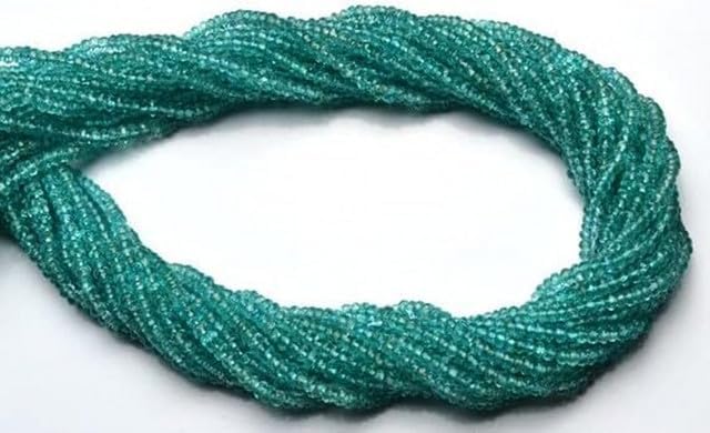 Natural Apatite 3MM Facet Rondelle Beads 13