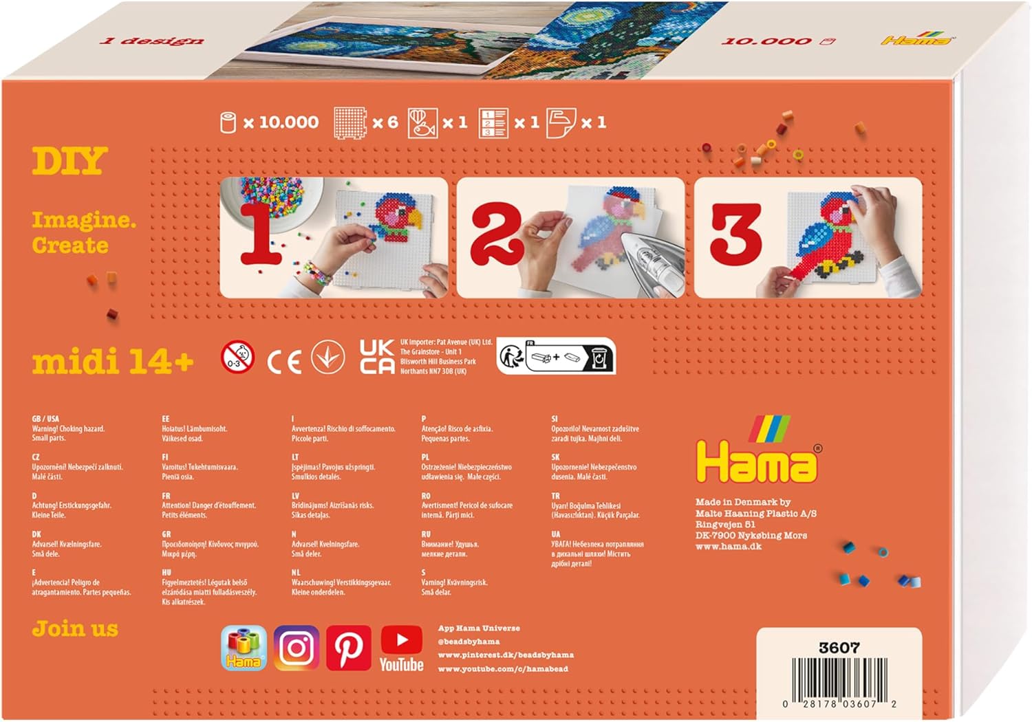 Hama Art 3607 Van Gogh Bead Kit, Blue, Black, Brown, Yellow, Green