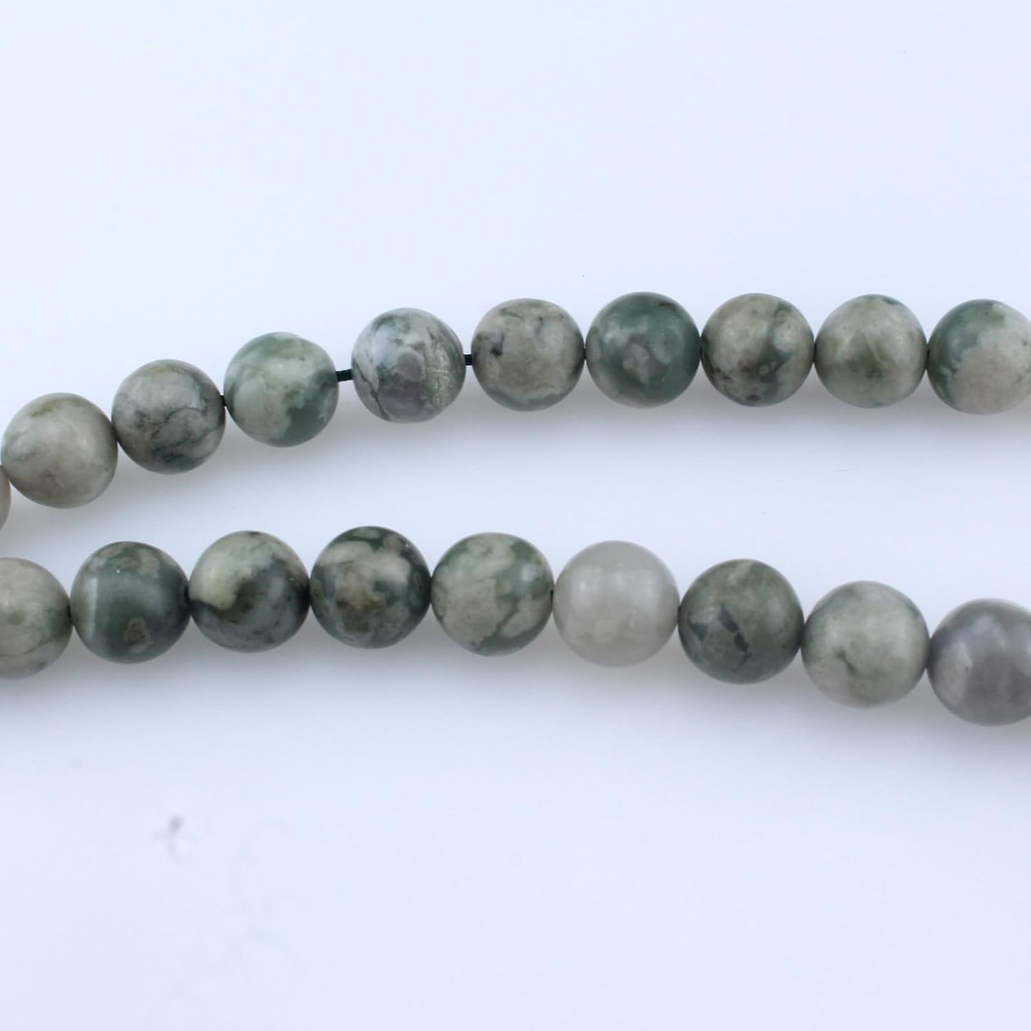 Muslims Islamic 33 Dhikr Tasbeeh Tasbih Prayer Beads, Light Green Jade Stone Beads with Tassel