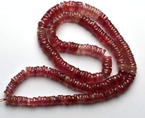 1 Strand Natural 15.5 inch Stands Extremely Super Finest, AAA Genuine Pink Sapphire Micro Faceted Wheel Cut Beads 4 to 5 MM Code-HIGH-22811