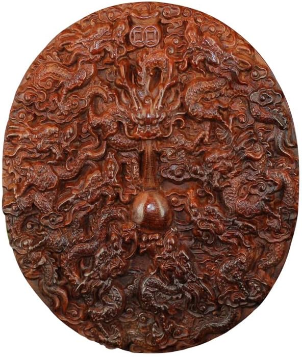 印度小叶紫檀【九龙戏珠】 手把件 文玩把件 整料雕刻(大:10 * 8.9 * 1.6CM)