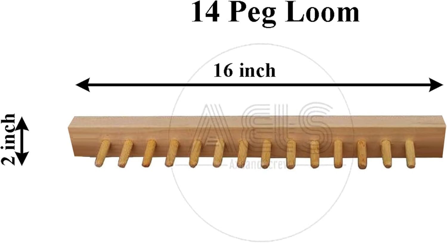 Customize Handmade Wooden Peg Loom Small and Medium Size (14 peg, 28 peg) (14 Pegs)