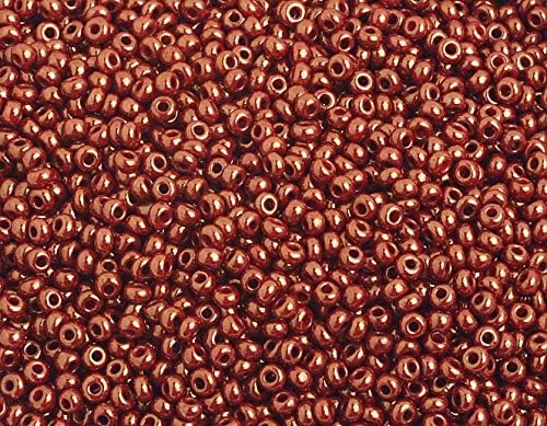Czech Glass Seed Beads 10/0 (2.3mm Diameter) Opaque Light Brown Luster DIY Jewelry Making Beads - 500g Bulk Bag by Preciosa (Jablonex)