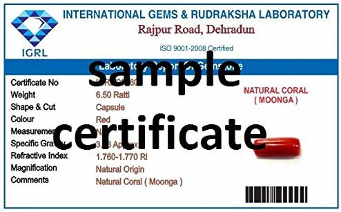 Divya Shakti 8.25 Carat CORAL Stone (Moonga/Munga Stone) 100% ORIGINAL CERTIFIED HEALING GEMSTONE AAA QUALITY