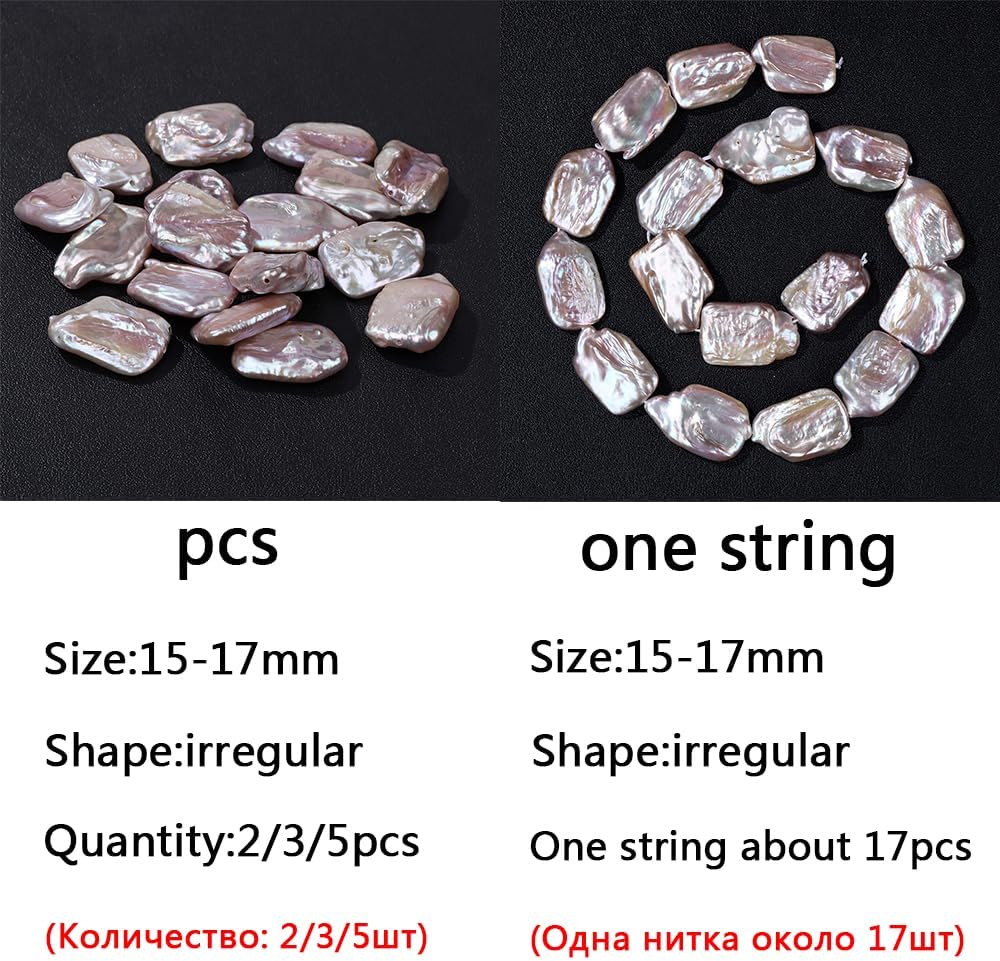 Irregular High Baroque Freshwater Pearl Beads for DIY Jewelry Making - For Necklaces, Bracelets, Earrings - (Color: Style. 28 / Size: One String)