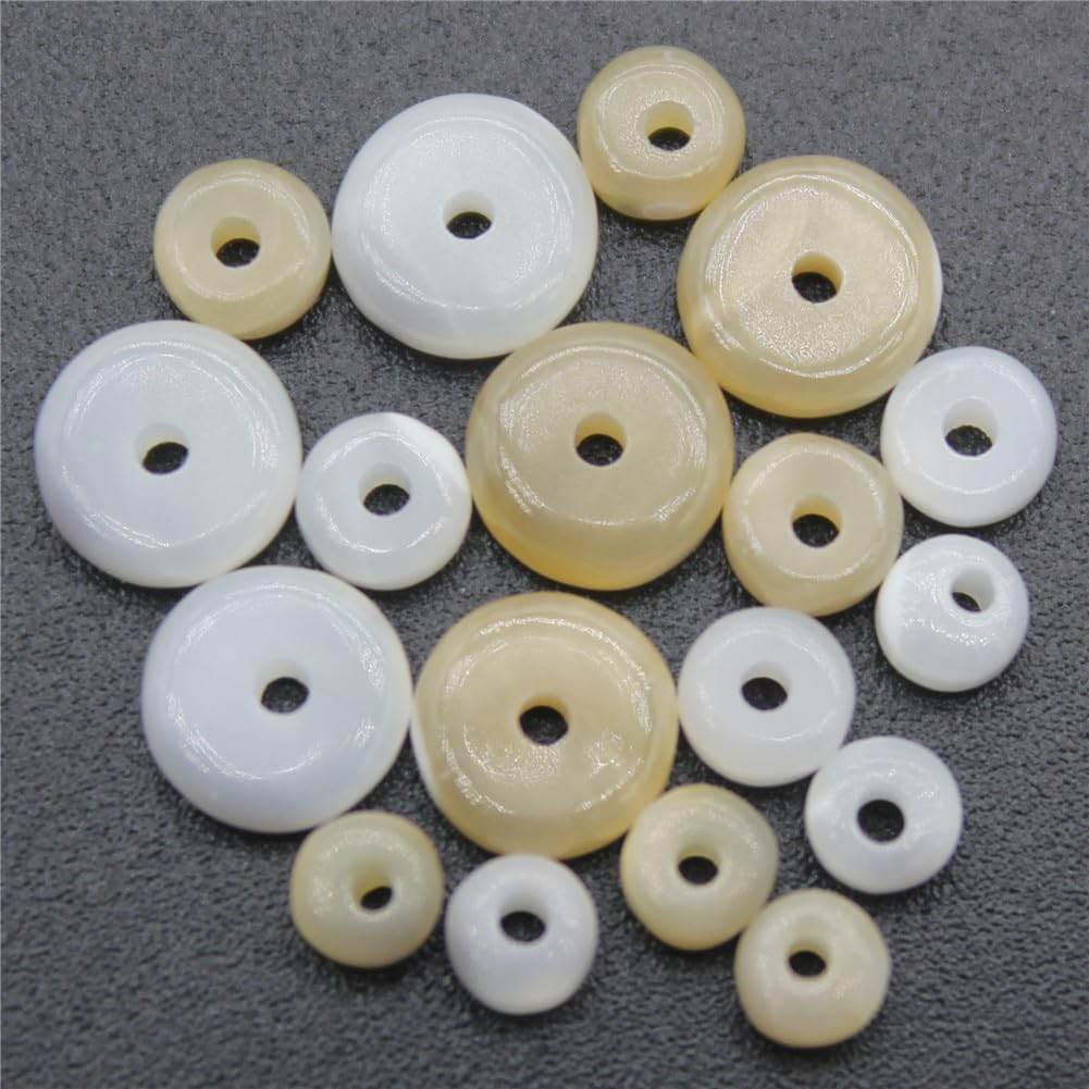 Natural Seawater Shell Beads Mop Horseshoe Snail Loose Spacer Buckle Chamfer Beads for Jewelry Making 2X3mm 100pcs1 50 Bags