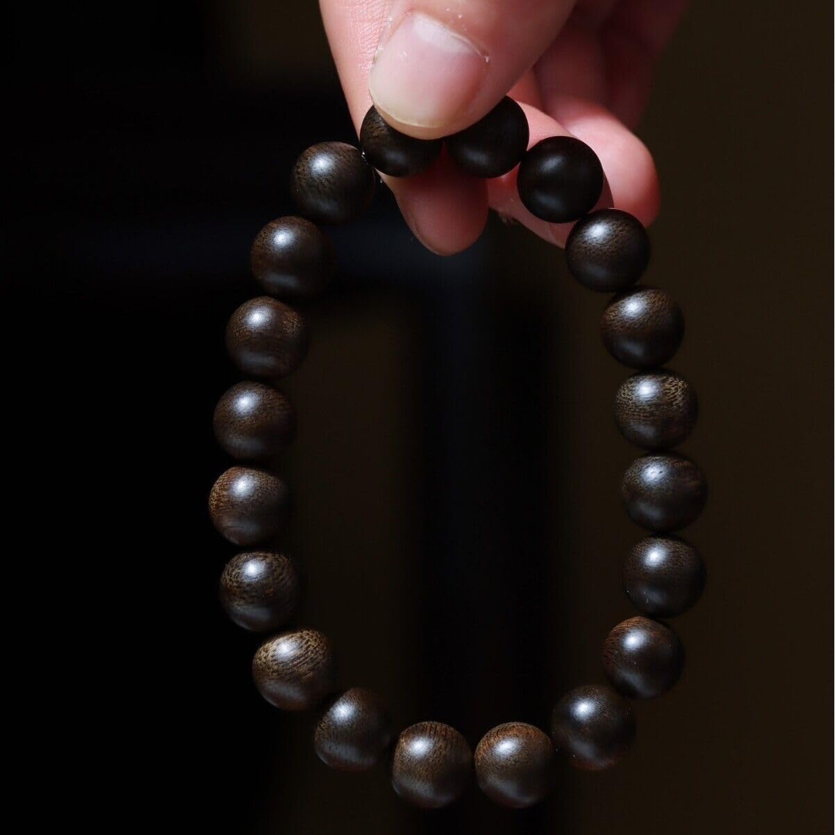 Agarwood 10mm Brunei Black Chess agarwood Skewer Vegetarian Buddha Bead rosary beads