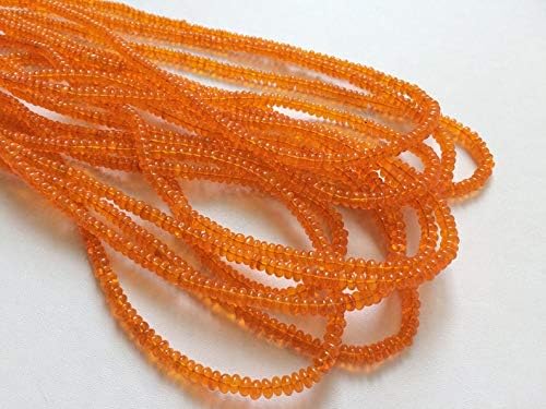 Opal - Orange Opal Beads, Orange Opal Plain Rondelle Beads, Opal Rondelles, Orange Opal Necklace, 4mm, 6 Inch Strand Opal Jewelry