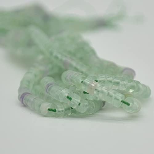 13 inch Strand of Natural gem Fluorite, 4x2mm rondelle Smooth Beads for DIY Jewelry Making. | Beads_03616