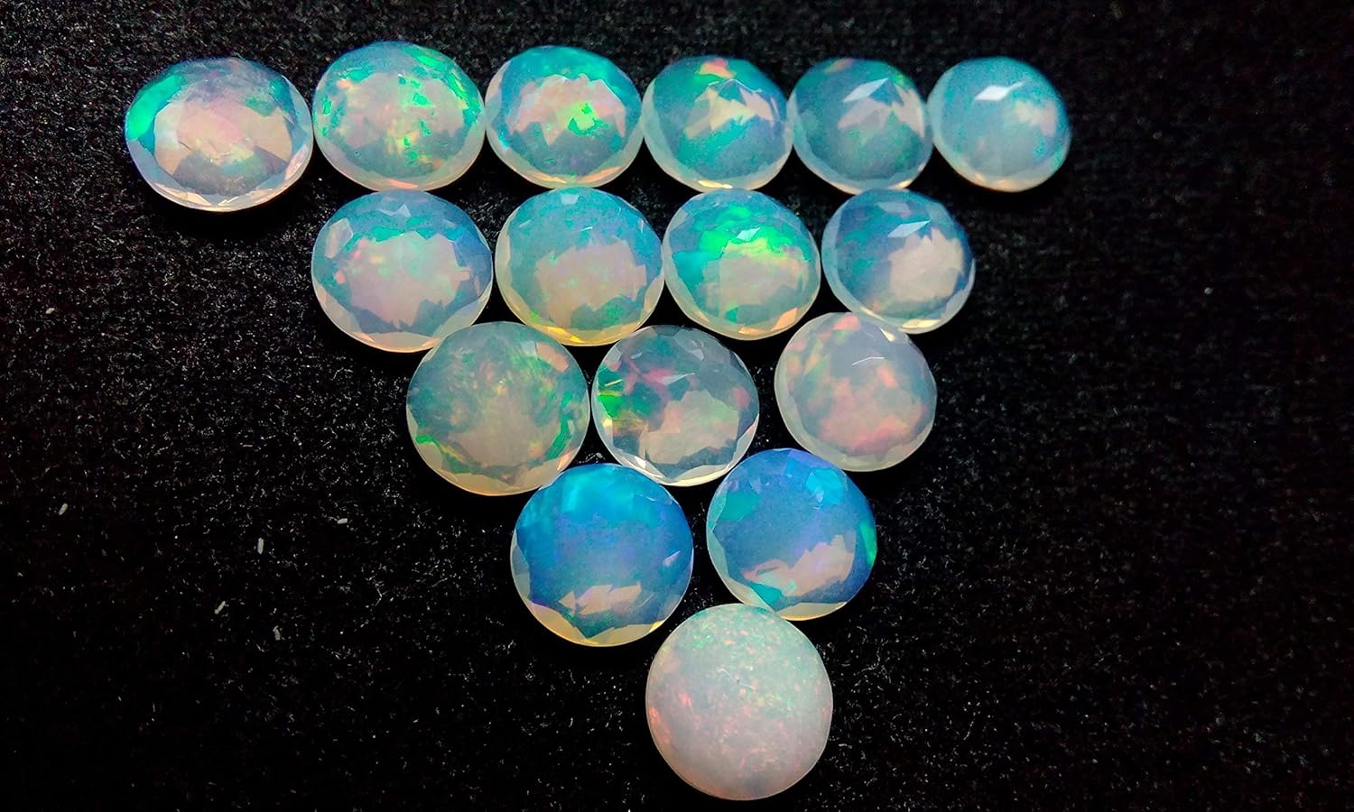 Natural Ethiopian Opal AAA Quality 11mm Faceted Round 10pcs Lot Code-HIGH-34596