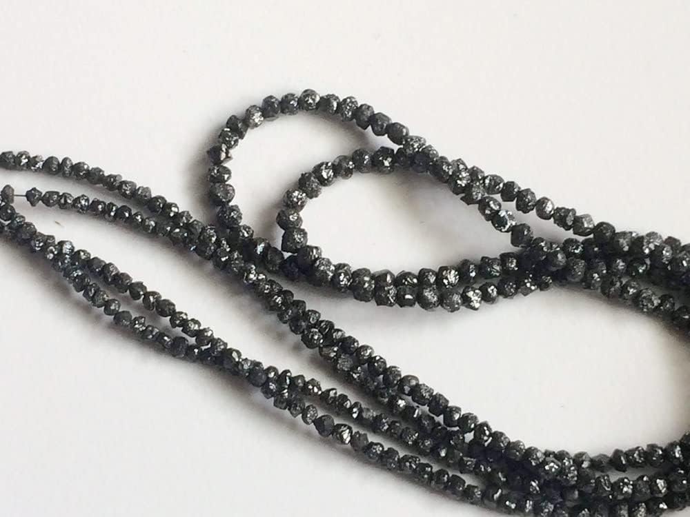 2-3mm Black Diamonds, Black Diamond Rondelles, Diamond Beads, Black Diamond Rondelle For Jewelry, Black Diamond Rondelle Beads (4IN To 16IN), 2-3 MM