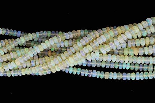 Yellow Ethiopian Opal 5mm - 8mm Faceted Rondelles 16