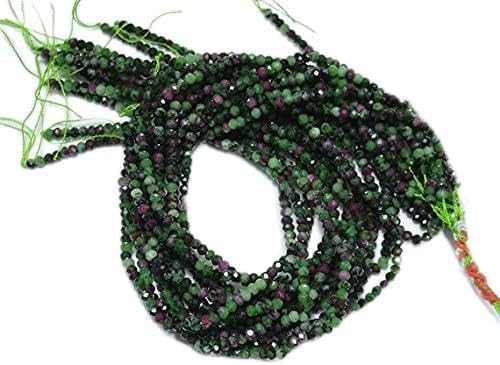 Beads Gemstone 10 Strands Ruby Zoisite Beads, Faceted Rondelle Beads, Ruby Zoisite Rondelle 4 mm AAA Beads, Gemstone Beads, 13.5 Inches Code-HIGH-31399