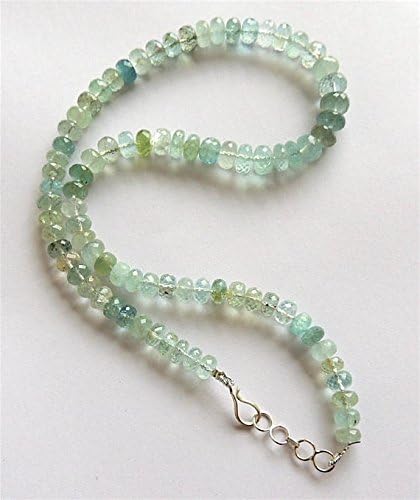 LOVEKUSH LKBEADS Aquamarine Rondelle Faceted 17 Inch Long Long Strand 6-9mm Handmade Beads Fine Cut Code-HIGH-68131