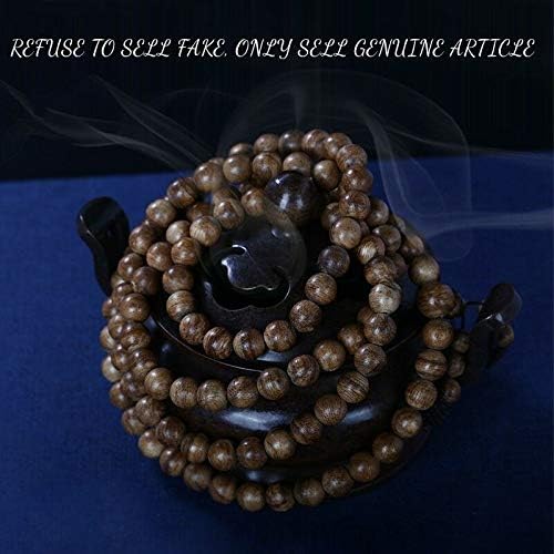 GLW Genuine Natural Wild Nha Trang Agarwood 8mm 108 Buddhism MALA Prayer Beads #652