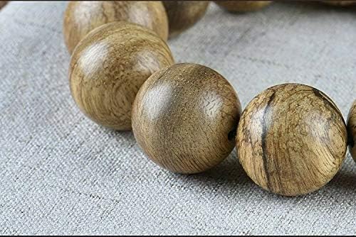 GLW Tarakan Genuine Wild Agarwood Aloewood 18 Mm Prayer Beads MALA Meditation #4918