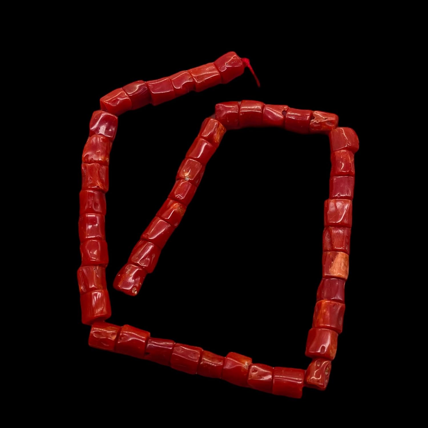 Generic Natural AAA Red Coral Branch Bead Strand | 4x6mm | 44 Beads |