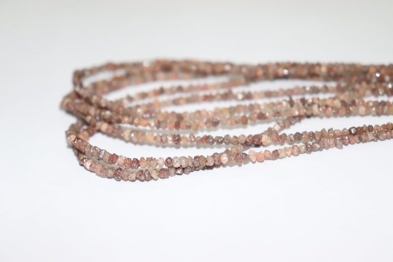 Natural Raw Brown Diamond Uncut Beads 3-4 mm Brown Diamond Beads Raw Diamond Beads Uncut Diamond Beads for Making Jewelry