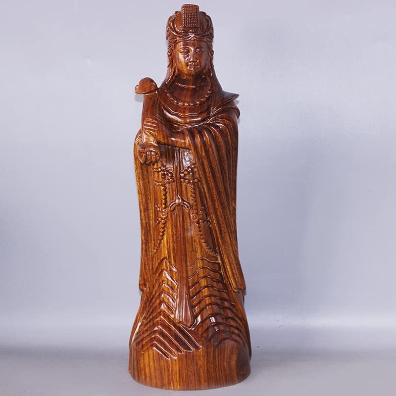 Mascot Wooden Crafts Wood Carving Art Wood Decoration Artwork 刺猬紫檀红木工艺品摆件 38.5 * 12 * 12cm 妈祖神像(妈祖38.5 * 12 * 12cm)