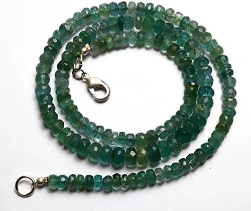 1 Strand Natural 17.5 Inches Stands AAAA Gems Quality 100% Natural Emerald Transparent Faceted Roundels Beads Necklace 4 to 6.5 MM