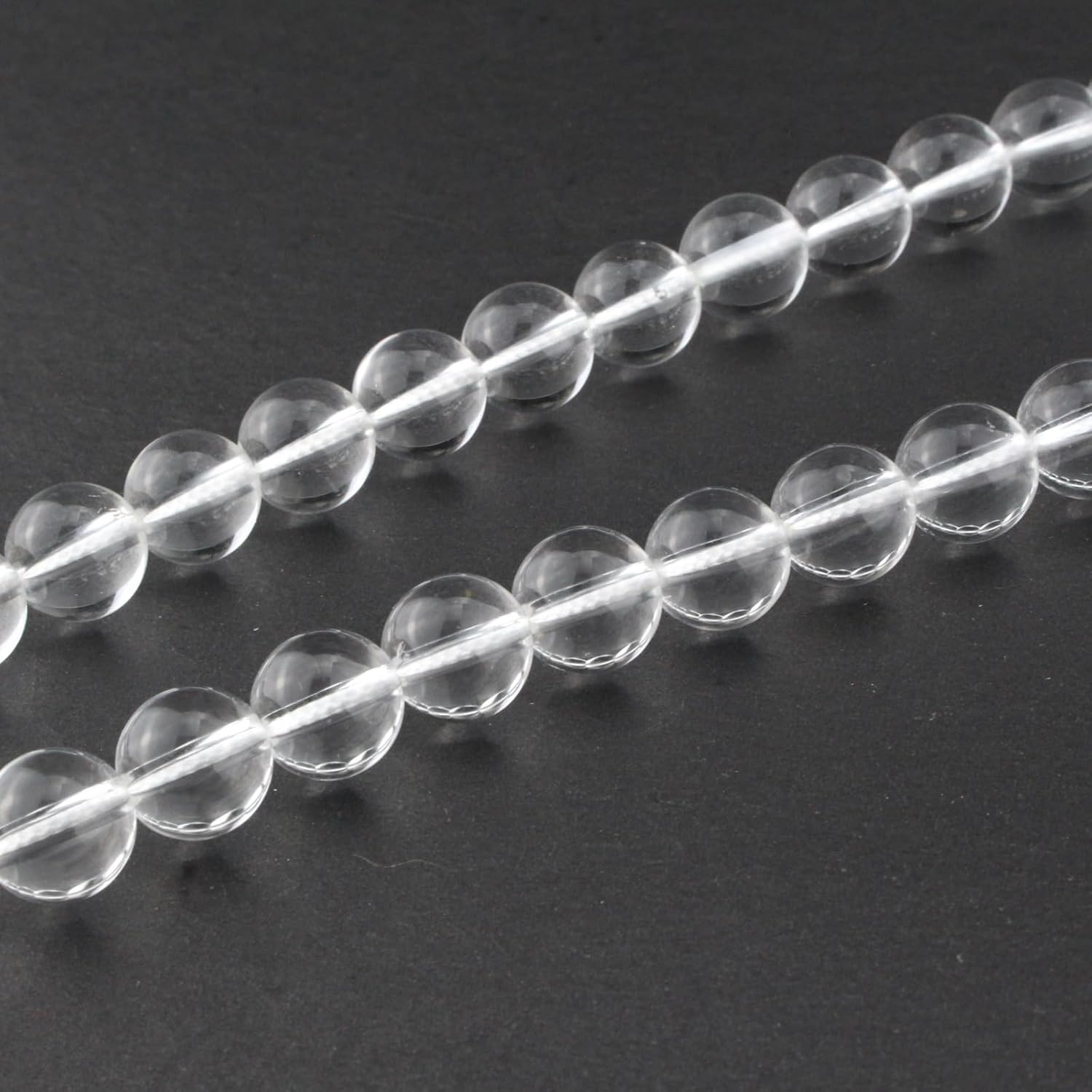 Muslims Islamic Dhikr Tasbeeh Tasbih Prayer Beads, 99 Crystal Clear Quartz Beads with Tassel