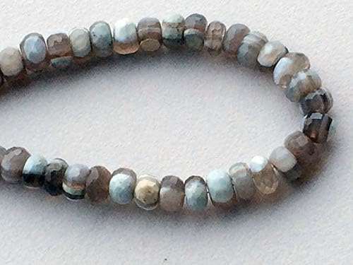 Opal - Boulder Opal Beads, Boulder Opal Faceted Rondelle Beads, Boulder Opal Necklace, 7.5mm, 46 Pieces, 8 Inch Strand