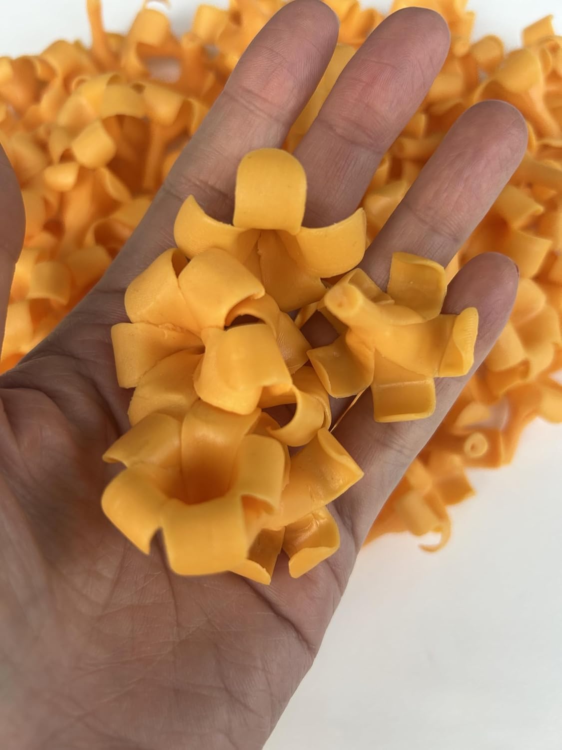 100 PCS Puakenikeni Clay Beads (3 cm) for Jewelry Making, DIY, Craft Supplies (Orange-Yellow)