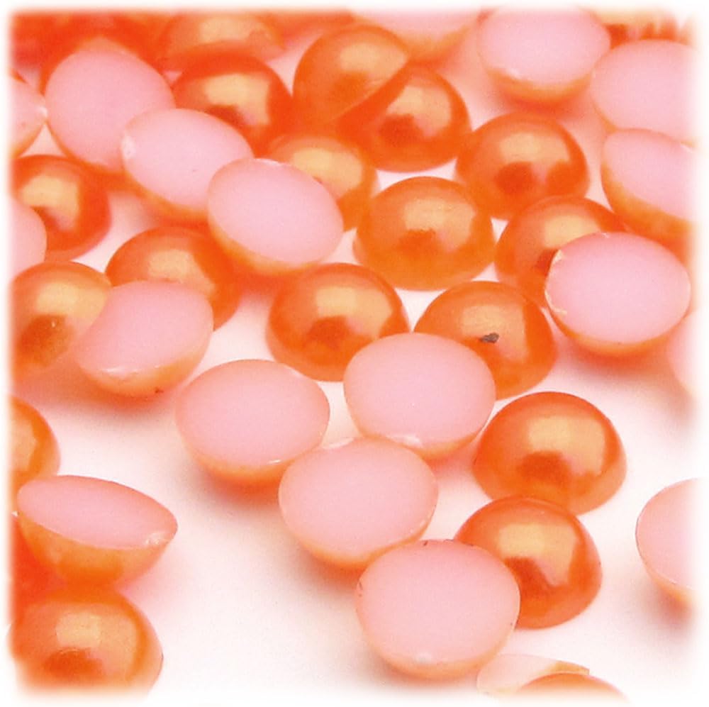 The Crafts Outlet 10000-pc Pearl Finish Half Dome Beads, Round, 10mm, Golden Caramel Brown