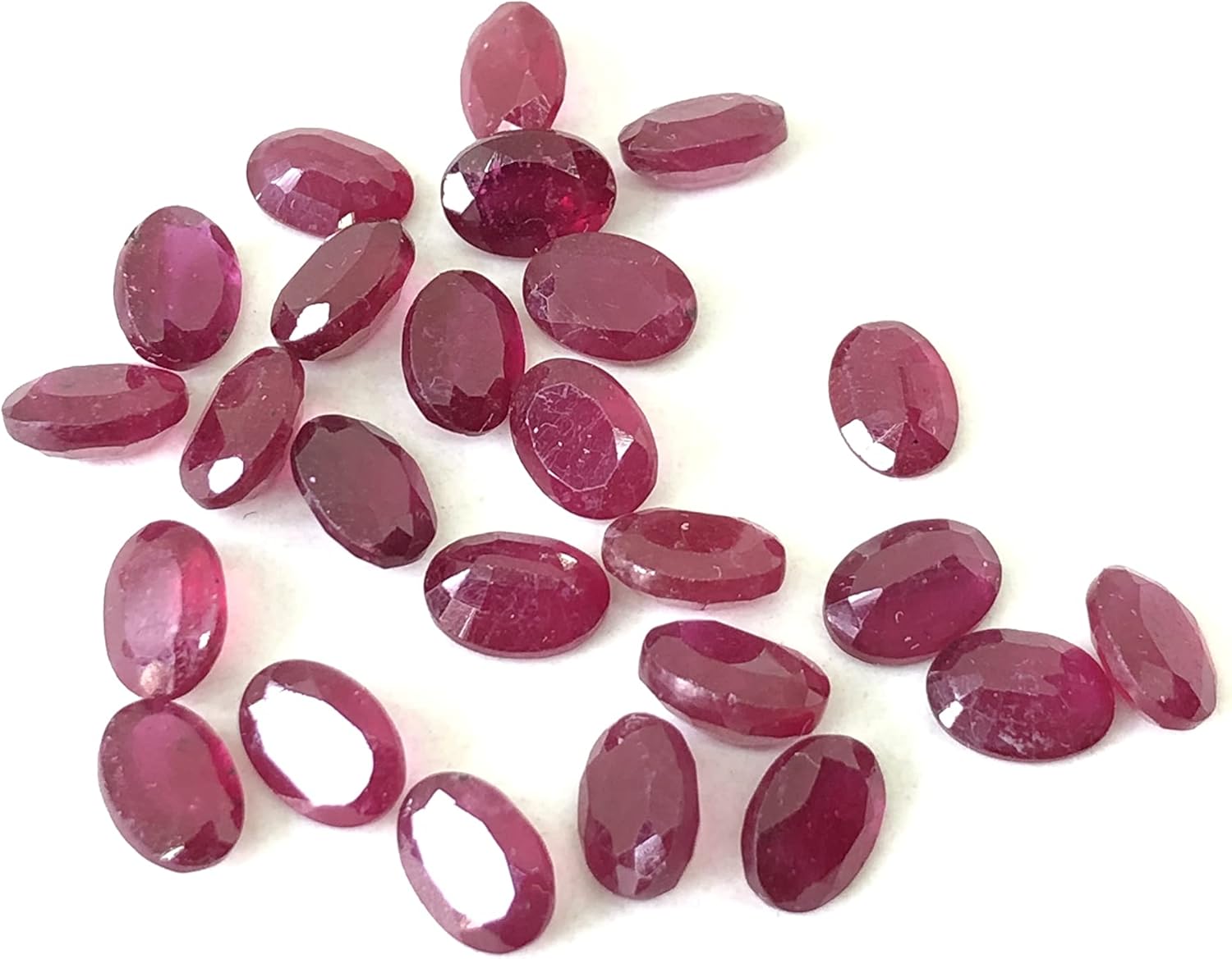 Red Ruby Oval Shape Cut Faceted Loose Gemstone Size 4x3 mm, 5x3 mm, 5x4 mm, 6x4 mm, 7x5 mm, 8x6 mm, 9x7 mm, 10x8 mm, 11x9 mm & 12x10 mm Medium Quality All Matching Stones Perfect For Making Jewelry, Price For 1 Piece