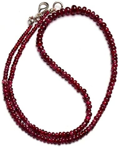 Natural Gemstone Blood Red Spinel Smooth 3 to 5MM Size Rondelle Beads 17 Inch Full Strand Finished Necklace Fine Quality Beads Spinel-Rubies