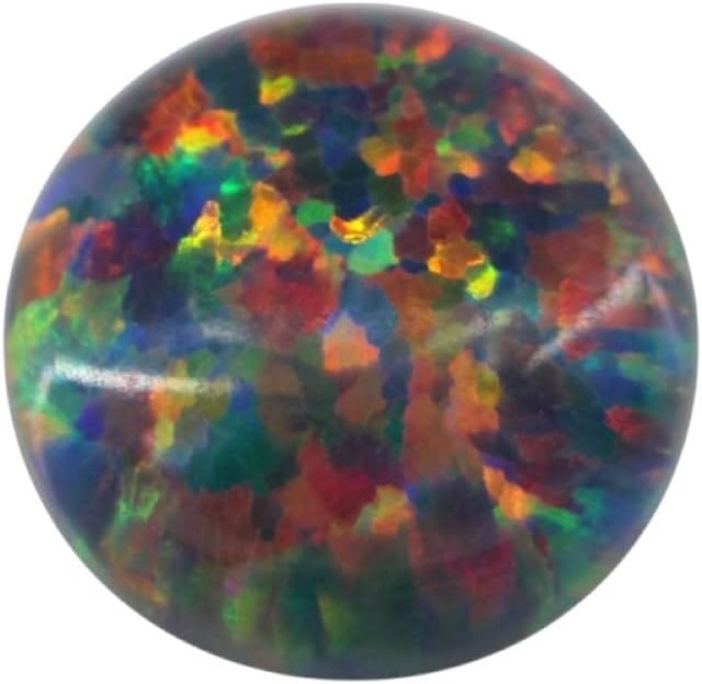 10Pcs Multicolor Opal Loose Beads - Synthetic Flat Base Cabochon Gemstones for Jewelry Making - (Color: 16-C/Size: 10.0mm 10Pcs)