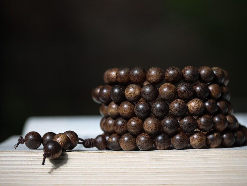 Agarwood Brunei Agarwood Old Material 8mm Round Beads Strings Buddha Beads Rosary Beads