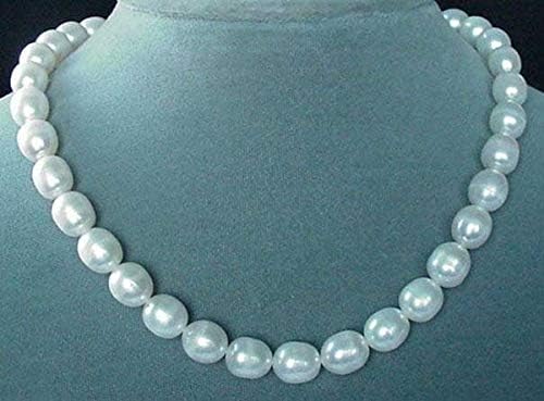 White Pear Shaped 9mm to 12mm FW Pearls Strand 103104 for Jewelry Making