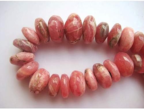 Rhocrosite Rondelles, Rondelle Beads, Rhocrosite Beads, 7mm to 11mm Beads, 8 Inch Strand Code-HIGH-50013