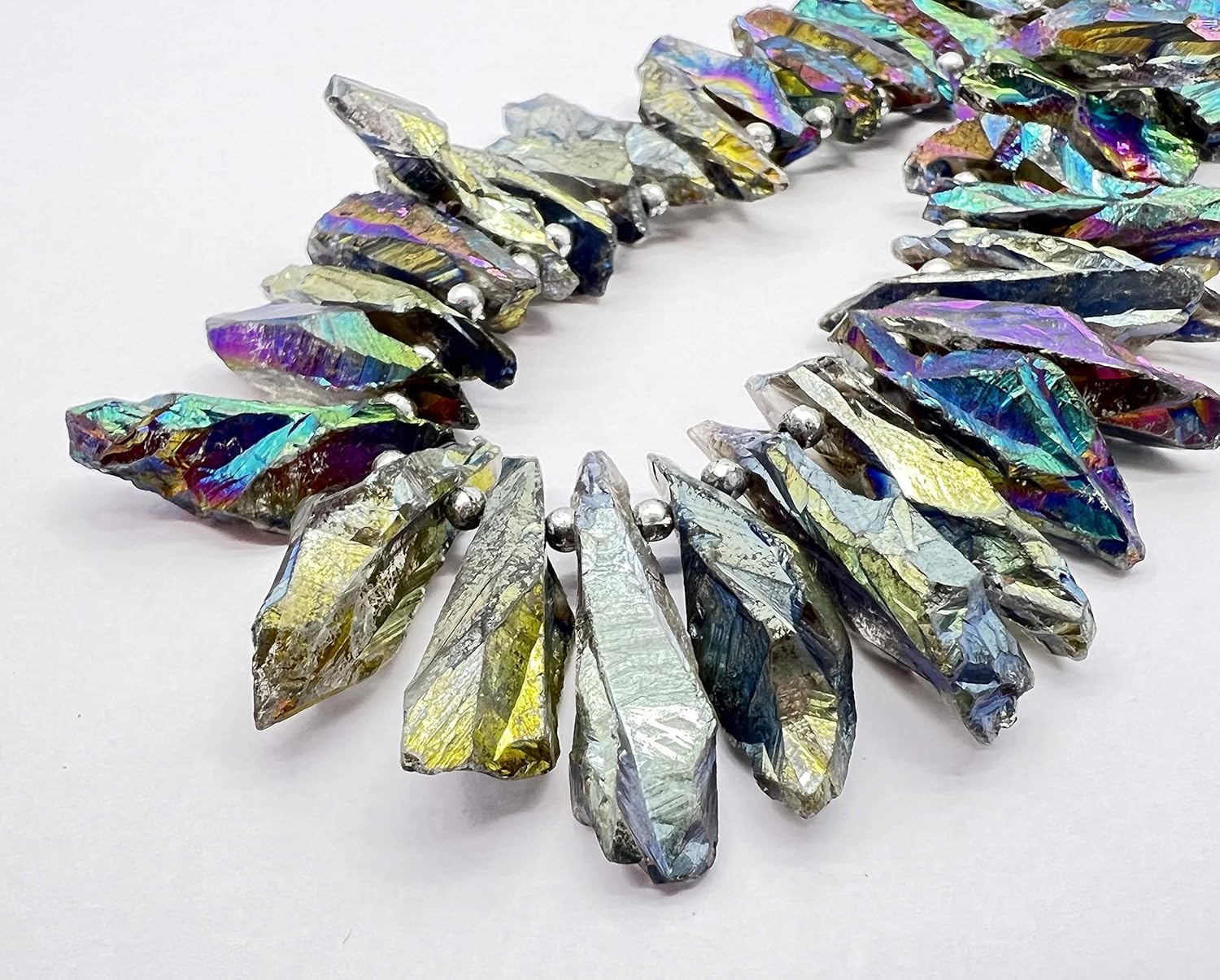 Natural Blue Fire Labradorite Genuine Stone Beads 11 inch Long Strand Faceted Shape Fancy Cut Real Loose Beading for DYI Bracelet Necklace Earrings Jewelry Making ( Blue Fire Labradorite ) - HMT07