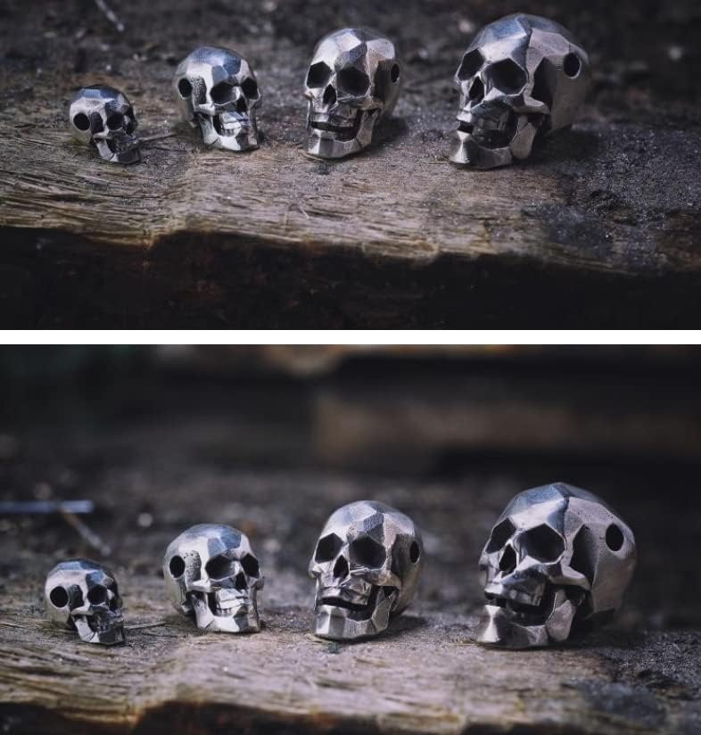 Original handmade s925 sterling silver skeleton loose beads bracelet personality DIY beads with beads pendant accessories necklace