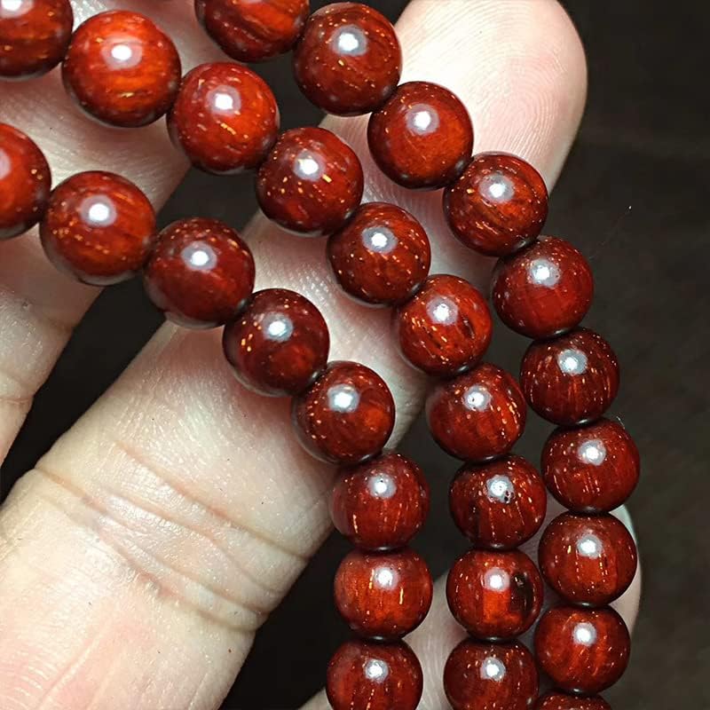 Mascot Wooden Crafts Wood Carving Art Wood Decoration Artwork 印度小叶紫檀鸡血红0.6 * 108颗 泥料底色干净无杂质小巧玲珑男女款(小叶紫檀鸡血红)