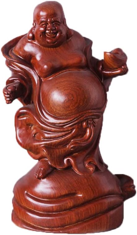 Mascot Wooden Crafts Wood Carving Art Wood Decoration Artwork 刺猬紫檀佛像工艺礼 30 * 16.5 * 12cm 笑口佛大肚弥勒(大肚弥勒30*16.5 * 12cm)